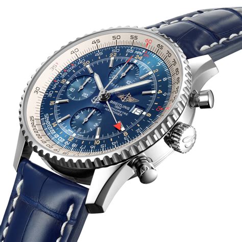 blue face breitling watch